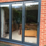 Aluminium Bi-fold door with in-glass blinds, Countesthorpe, Leicestershire